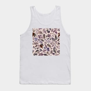 Woodland foliage, dusty pink purple mauve lilac, watercolor wash Tank Top